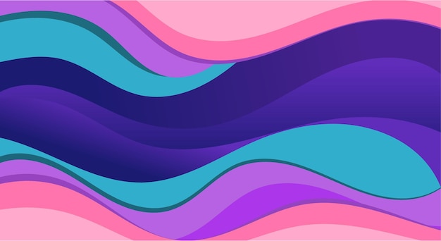 Abstract wavy colorful background