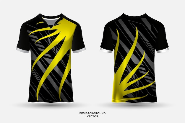 Abstract and wavy design jersey T shirt sports suitable for racing soccer e sports