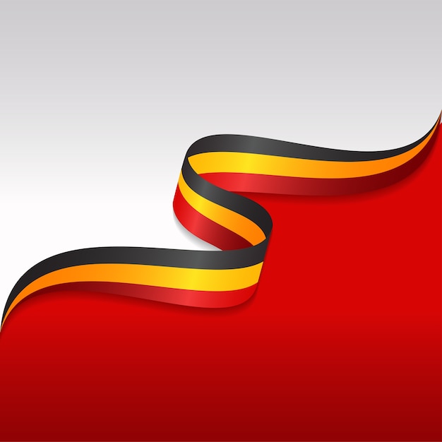 Vector abstract wavy flag of the belgium with ribbon style