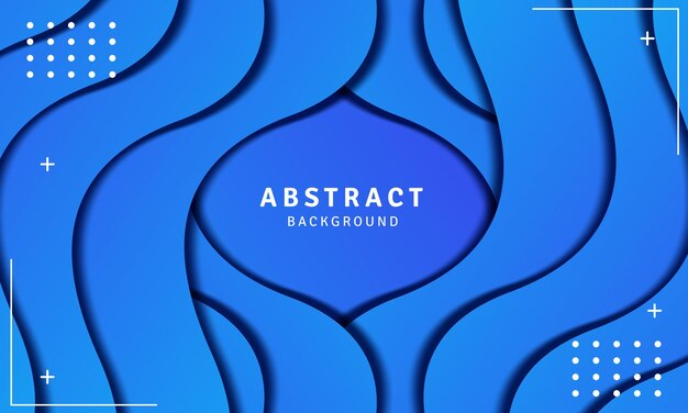 Abstract wavy gradient blue background with shadow effect in modern style