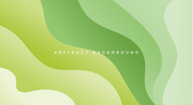 Abstract wavy gradient soft green background