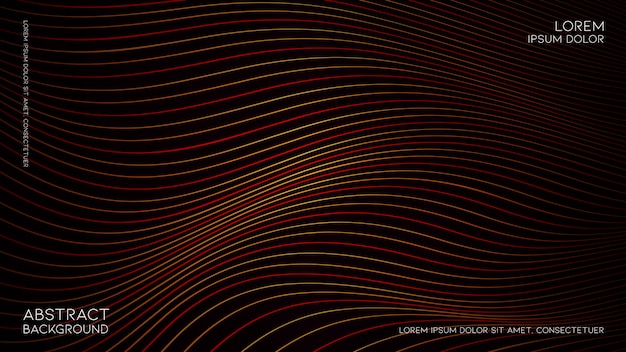 Abstract wavy line background with geometric composition