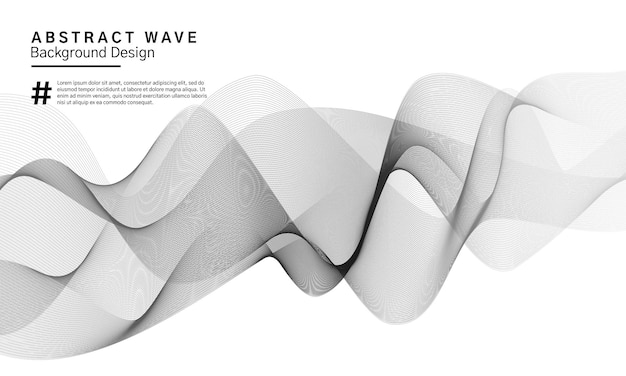 Abstract wavy lines background design