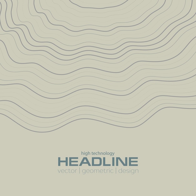 Abstract wavy lines corporate vector background