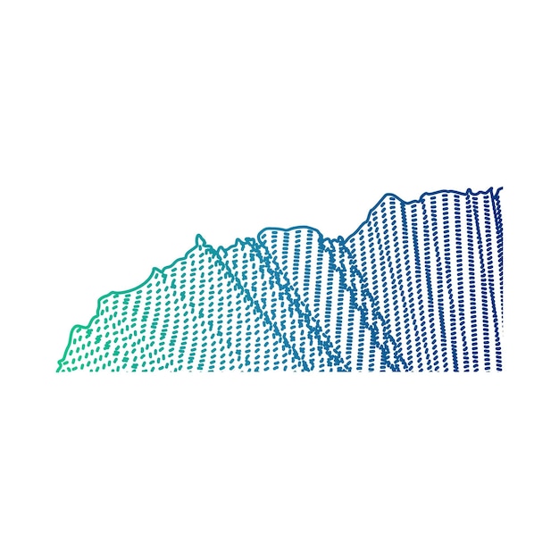 abstract wavy lines element flowing particles wave pattern 3d curve halftone