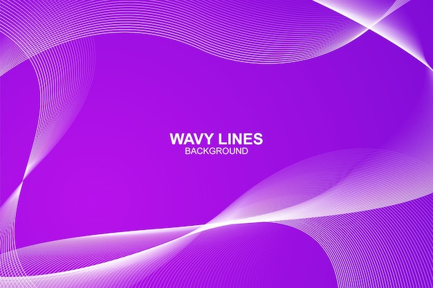 Abstract wavy lines on gradient background