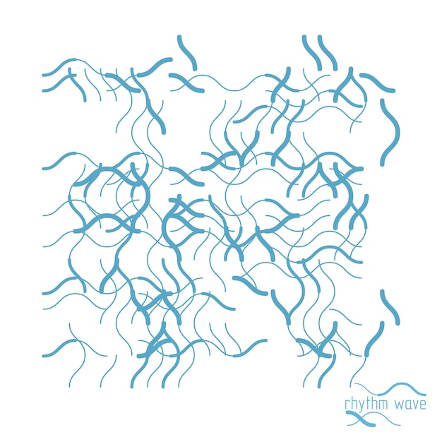 Modello ritmico di linee ondulate astratte. background tecnico vettoriale, illustrazione grafica artistica.