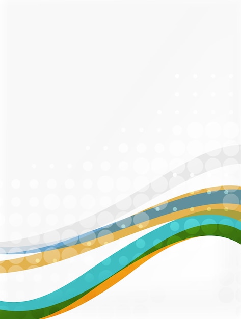 Abstract wavy lines with transparent dots Vector template background for workflow layout diagram number options or web design