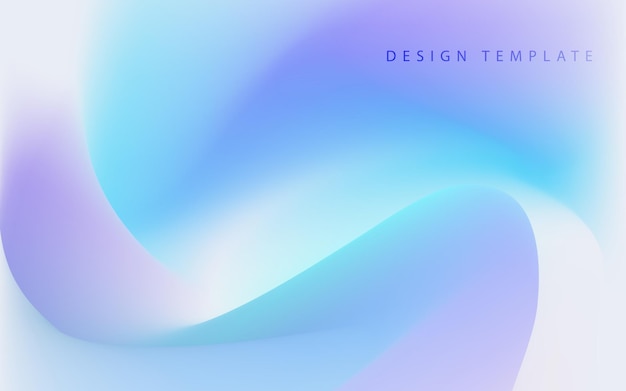Абстрактный волнистый жидкий фон Градиентная сетка Синяя насыщенная яркая цветовая смесь Шаблон современного дизайна