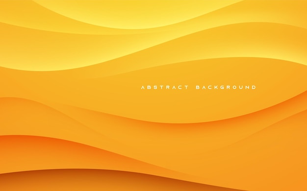 Abstract wavy orange gradient background light and shadow