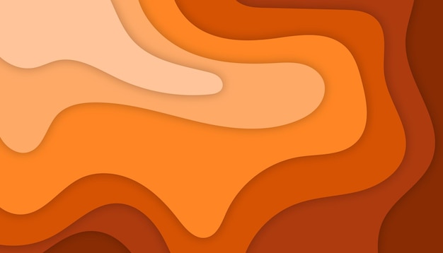 Abstract wavy papercut background