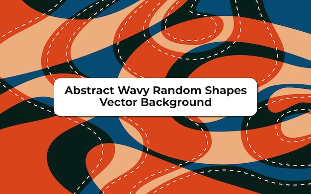 Abstract wavy random shapes vector background 2560X1600 px