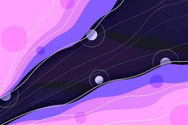 Abstract Wavy Shape Background With Pink And Purple Gradient