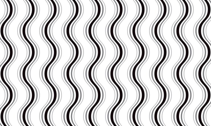 Vector abstract wavy stripe pattern in black and white