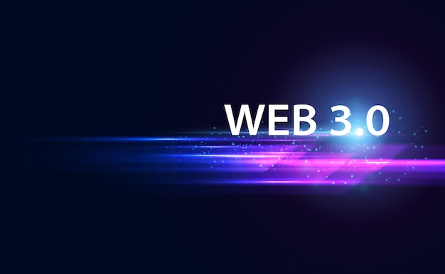 Abstract web 30 and blockchain link technology or concept to develop web speed decentralized
