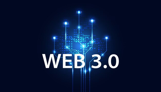 Abstract Web 30 en blockchain linktechnologie of concept om gedecentraliseerde weblinks te ontwikkelen