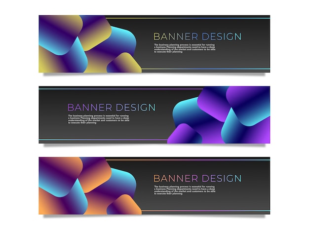 Abstract web banner design sfondo o modello di intestazione vettore stock