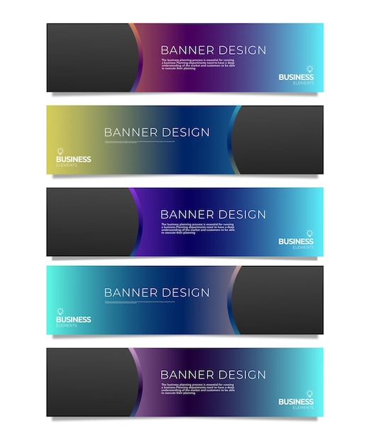 Vettore abstract web banner design sfondo o modello di intestazione vettore stock