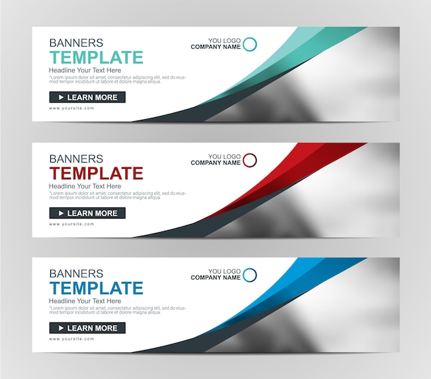 Vector abstract web banner design background or header templates