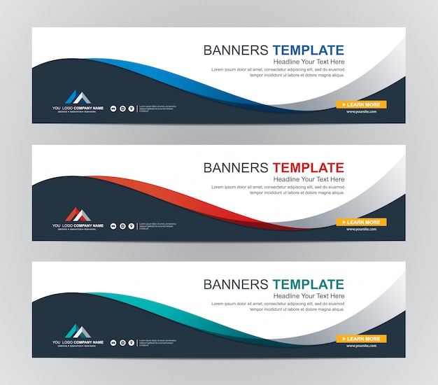 Abstract web banner design background or header templates