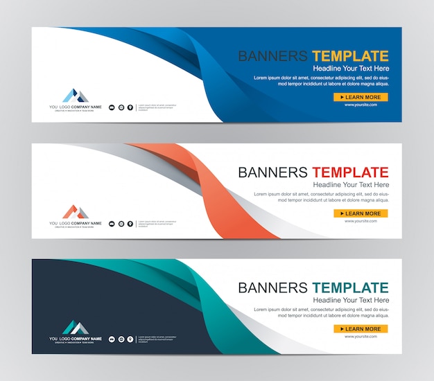 Abstract Web banner design background or header Templates