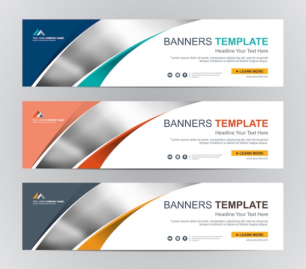 Abstract web banner design background or header templates