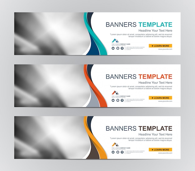 Abstract web banner design background or header templates