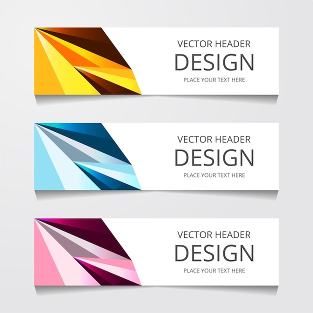 Abstract Web banner design background or header Templates