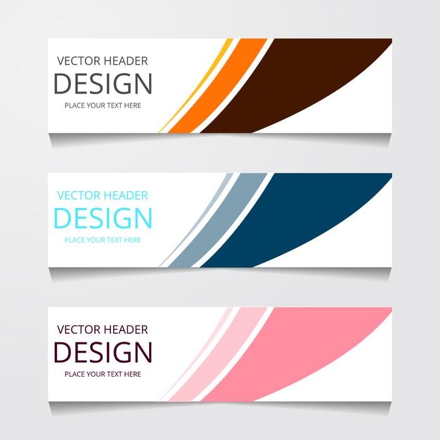 Abstract web banner design background or header templates