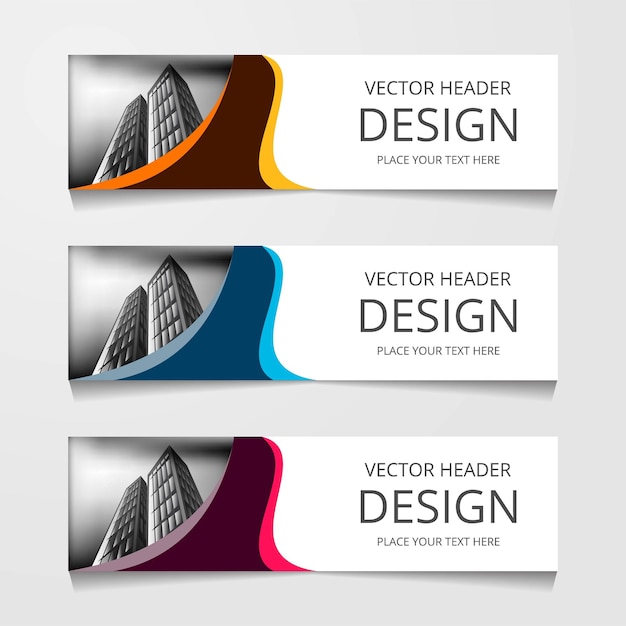 Abstract web banner design background or header templates