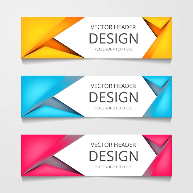 Abstract Web banner design background or header Templates