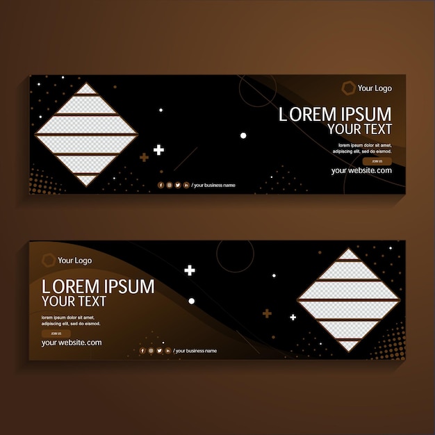 Vector abstract web banner design background or header templates