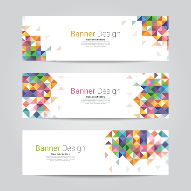 Abstract web banner design modern template