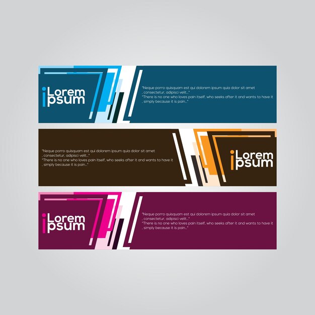 Vector abstract web banner design template