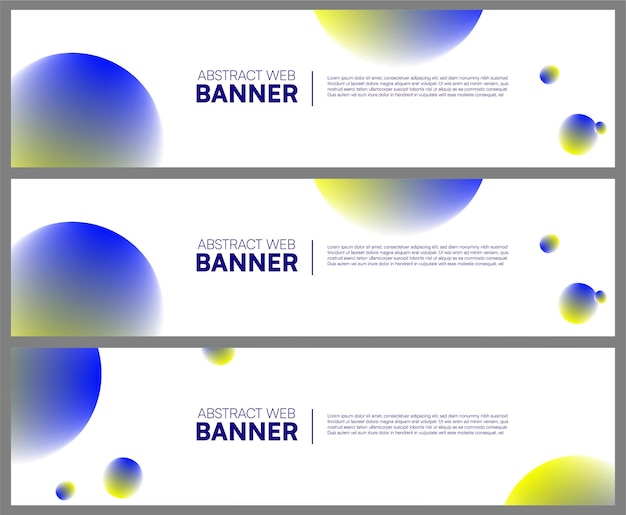 Abstract web banner design vector Set templates horizontal header web banner Modern abstract cover