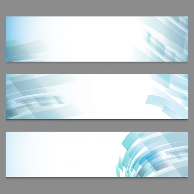 Vector abstract website headers set.