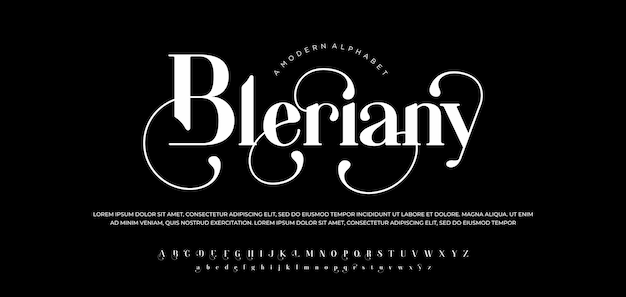 abstract wedding fashion creative alphabet luxury elegant serif font creative vector font