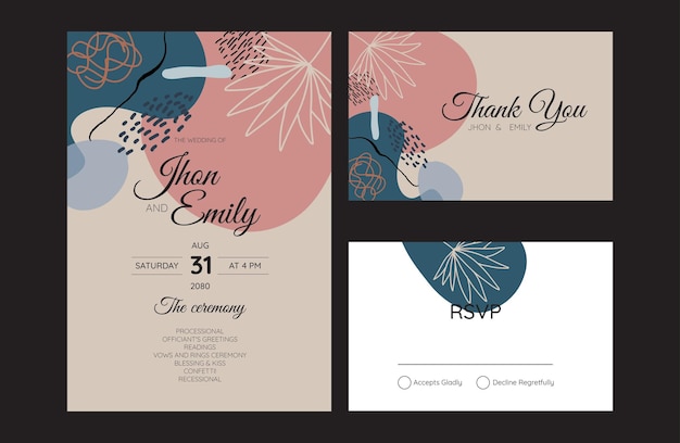 Abstract wedding invitation good for cover invitation banner placard brochure poster card flyer and other