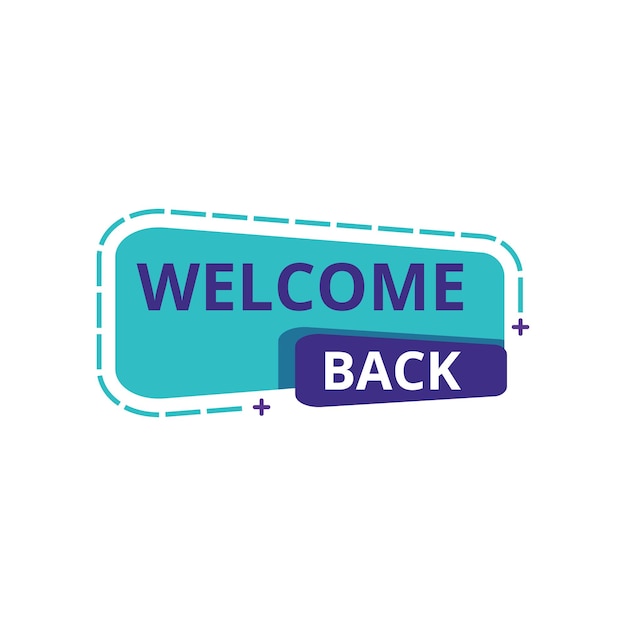 Abstract Welcome Banner Element with flat design