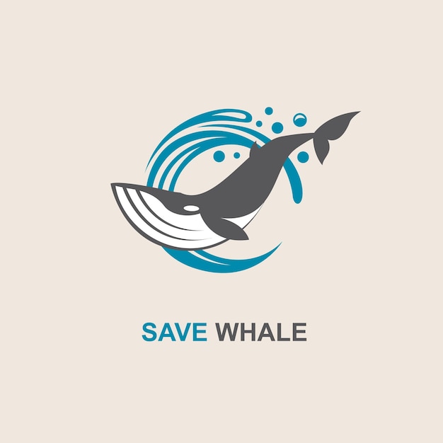 abstract whale icon