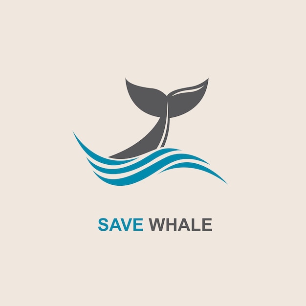 abstract whale icon