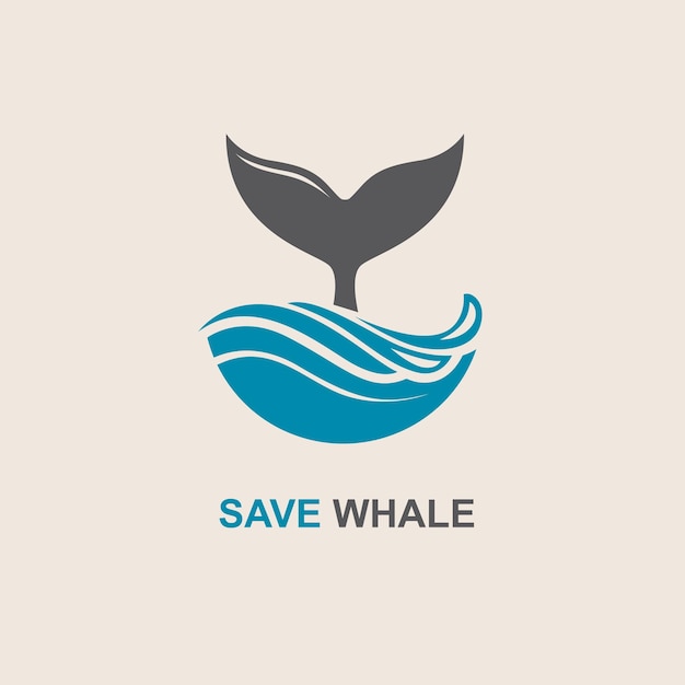 abstract whale icon