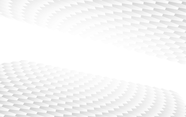 Sfondo bianco astratto di superficie goffrata esagonale, concetto di modello orizzontale moderno a nido d'ape, stile creativo cerchio di luce. colore sfumato minimo della maglia geometrica per l'illustrazione di wallpaper.vector
