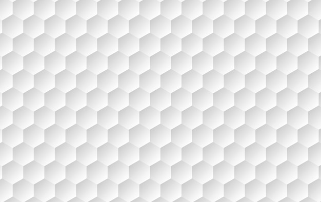 アブストラクトの白い背景 浮きりの表面 六角ハニーコブ 現代的なパターンコンセプト