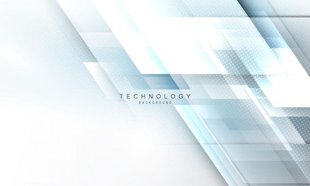 Abstract white background poster with dynamic. technology network