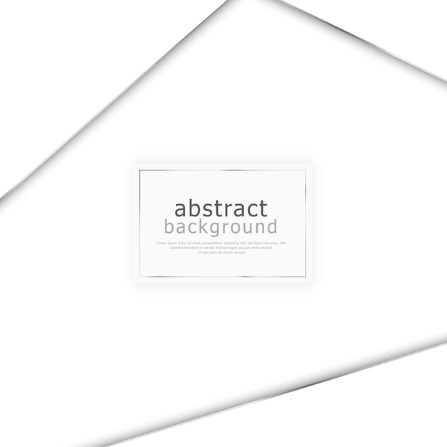 Абстрактный белый фон со стальными линиями пустой веб-шаблон открытки для рекламы вектор