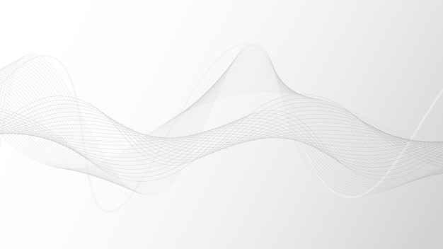 Abstract white background with wavy lines