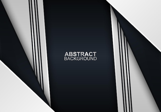 Abstract white and black triangles with lines background Vector illustration