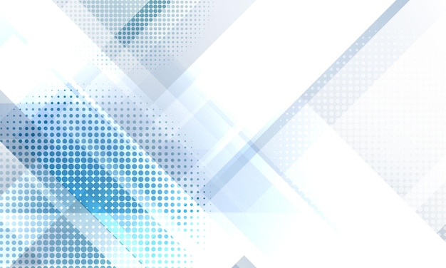 ベクトル ダイナミックな抽象的な白青の背景ポスター。技術ネットワークベクトル図。