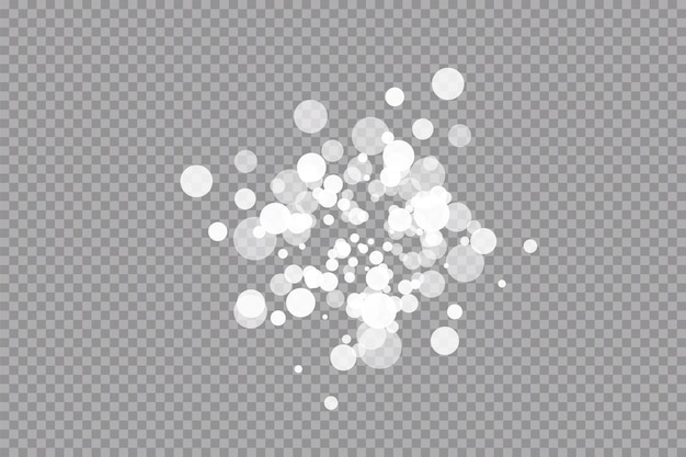Вектор Абстрактный эффект взрыва белого боке на прозрачном фоне